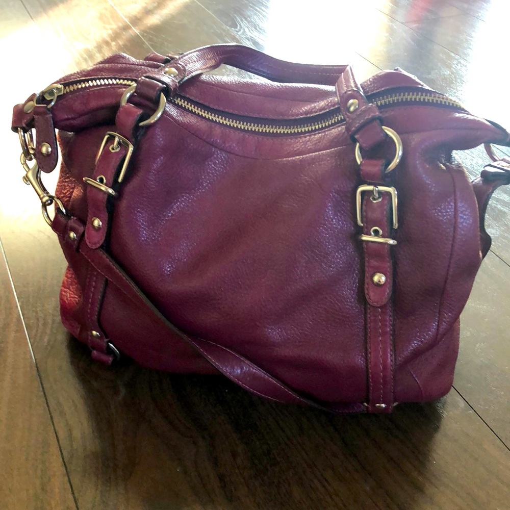 Coach magenta hobo style bag